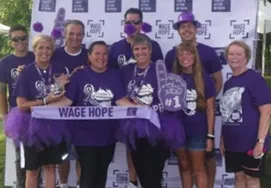 Volunteers supporting the cause